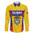 Custom Football Colombia Family Matching Long Sleeve Bodycon Dress and Hawaiian Shirt Los Cafeteros Go Champions