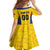 Custom Football Colombia Family Matching Off The Shoulder Long Sleeve Dress and Hawaiian Shirt Los Cafeteros Go Champions