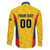 Custom Football Colombia Family Matching Off The Shoulder Long Sleeve Dress and Hawaiian Shirt Los Cafeteros Go Champions
