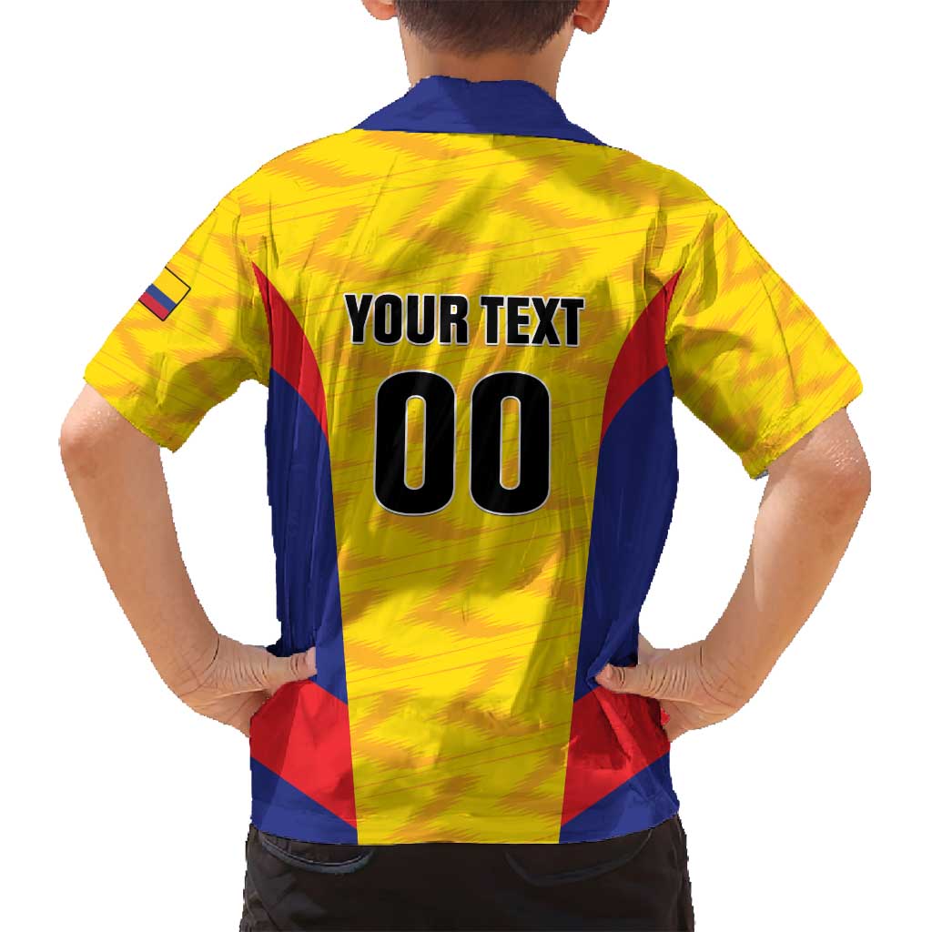 Custom Football Colombia Family Matching Off Shoulder Maxi Dress and Hawaiian Shirt Los Cafeteros Go Champions