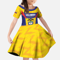 Custom Football Colombia Family Matching Off Shoulder Maxi Dress and Hawaiian Shirt Los Cafeteros Go Champions