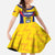 Custom Football Colombia Family Matching Off Shoulder Maxi Dress and Hawaiian Shirt Los Cafeteros Go Champions