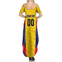 Custom Football Colombia Family Matching Summer Maxi Dress and Hawaiian Shirt Los Cafeteros Go Champions