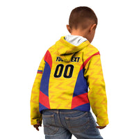 Custom Football Colombia Kid Hoodie Los Cafeteros Go Champions