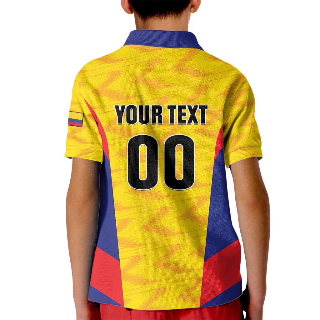Custom Football Colombia Kid Polo Shirt Los Cafeteros Go Champions