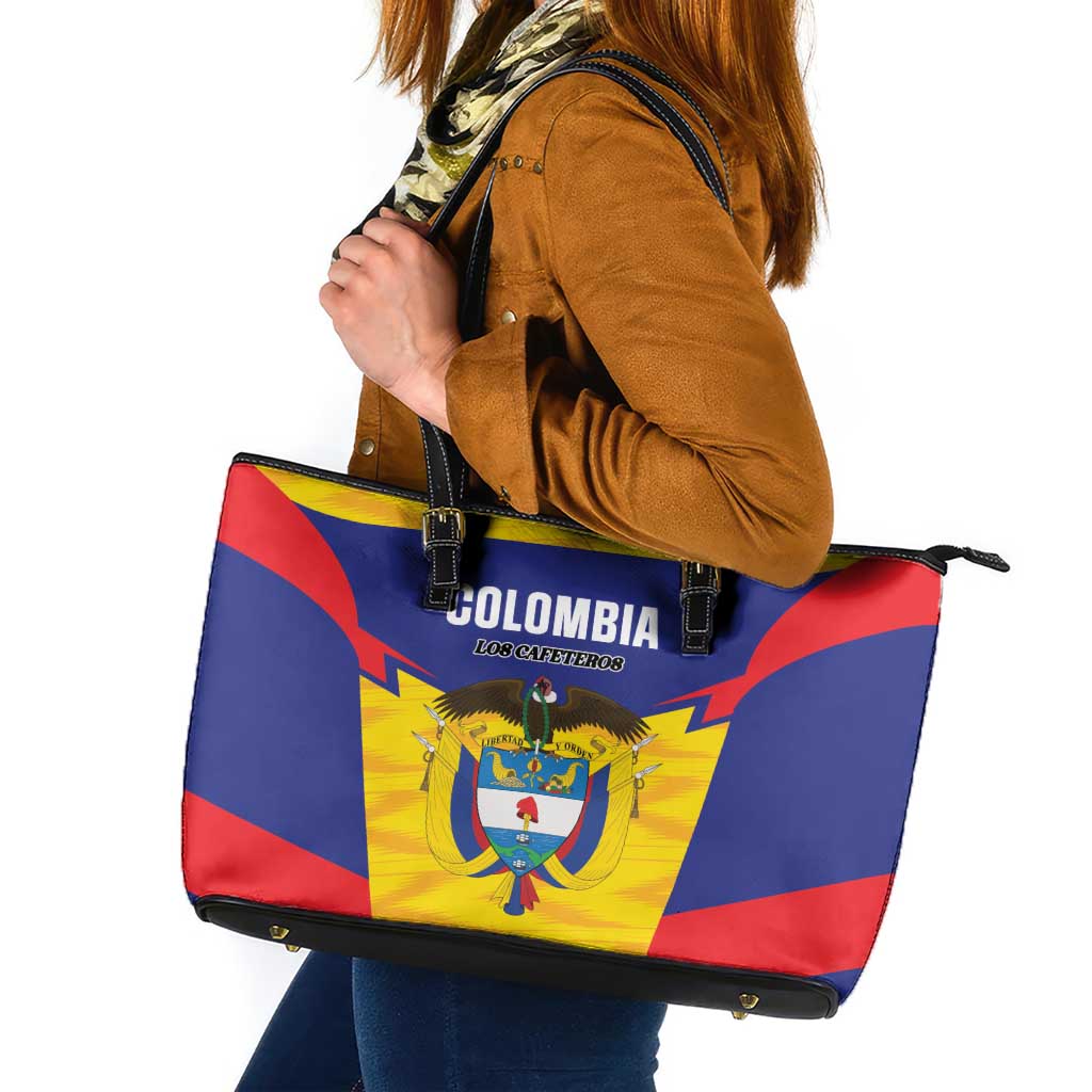 Football Colombia Leather Tote Bag Los Cafeteros Go Champions