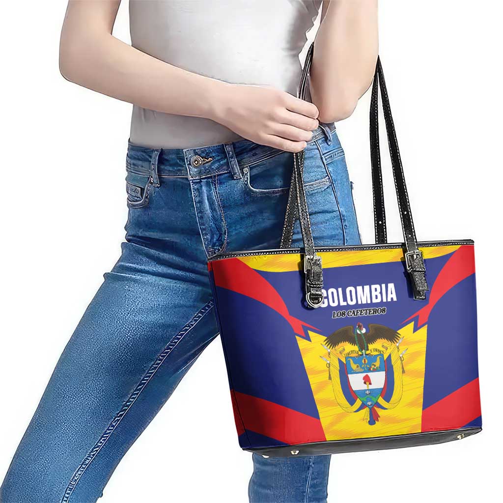 Football Colombia Leather Tote Bag Los Cafeteros Go Champions