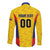 Custom Football Colombia Long Sleeve Button Shirt Los Cafeteros Go Champions