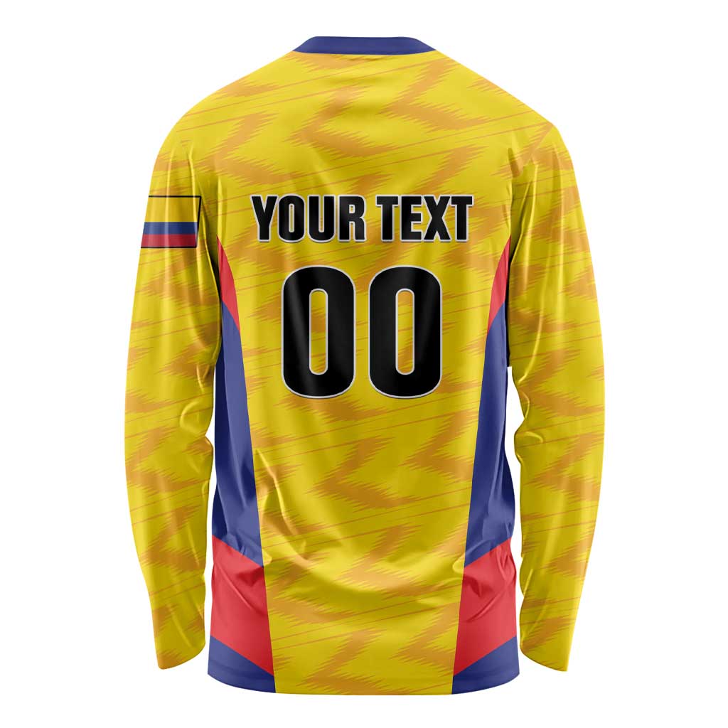 Custom Football Colombia Long Sleeve Shirt Los Cafeteros Go Champions
