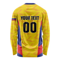 Custom Football Colombia Long Sleeve Shirt Los Cafeteros Go Champions