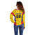 Custom Football Colombia Off Shoulder Sweater Los Cafeteros Go Champions