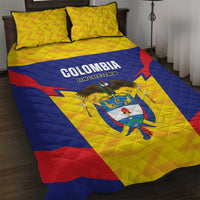 Football Colombia Quilt Bed Set Los Cafeteros Go Champions