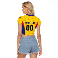 Custom Football Colombia Raglan Cropped T Shirt Los Cafeteros Go Champions