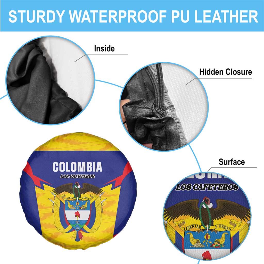 Football Colombia Spare Tire Cover Los Cafeteros Go Champions