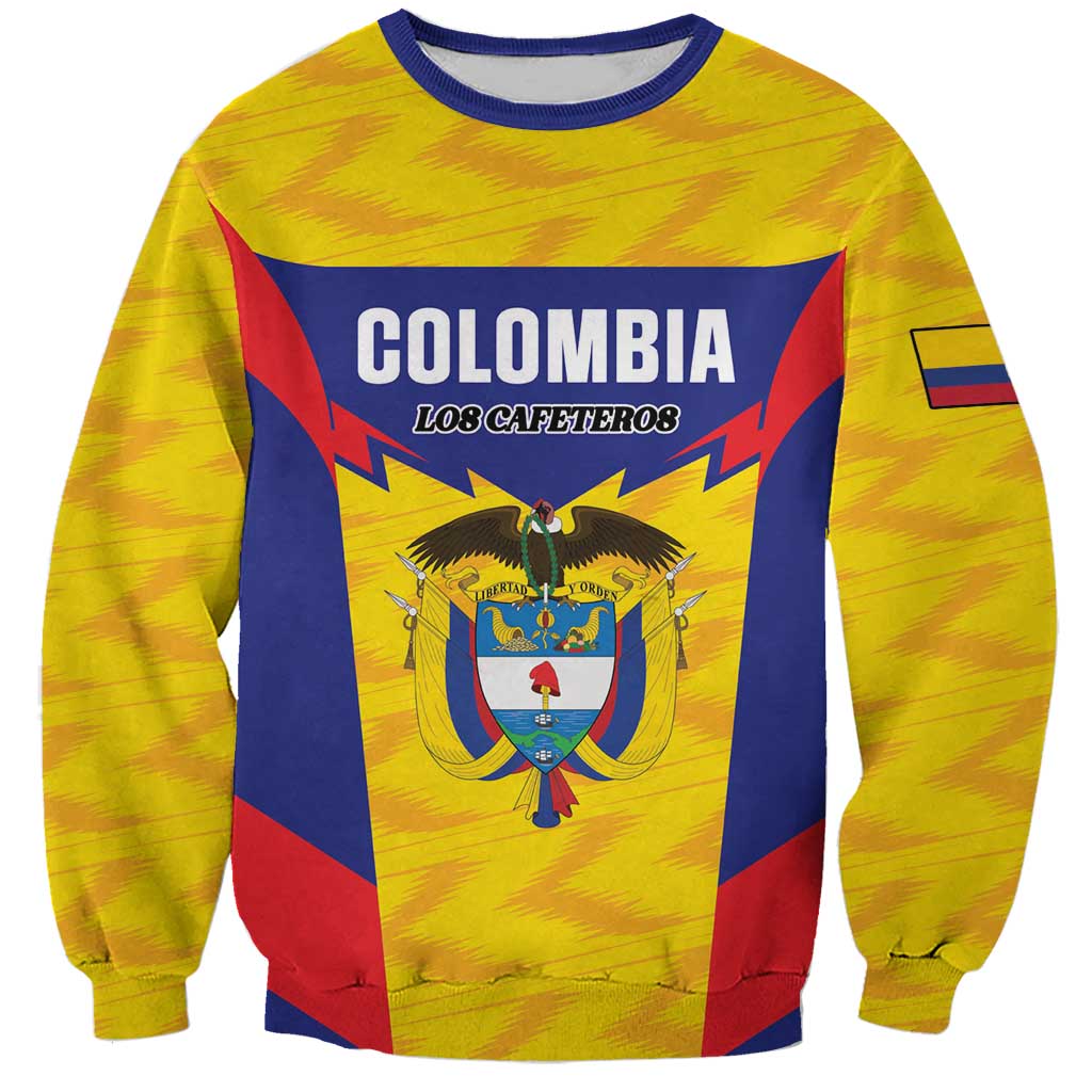 Custom Football Colombia Sweatshirt Los Cafeteros Go Champions