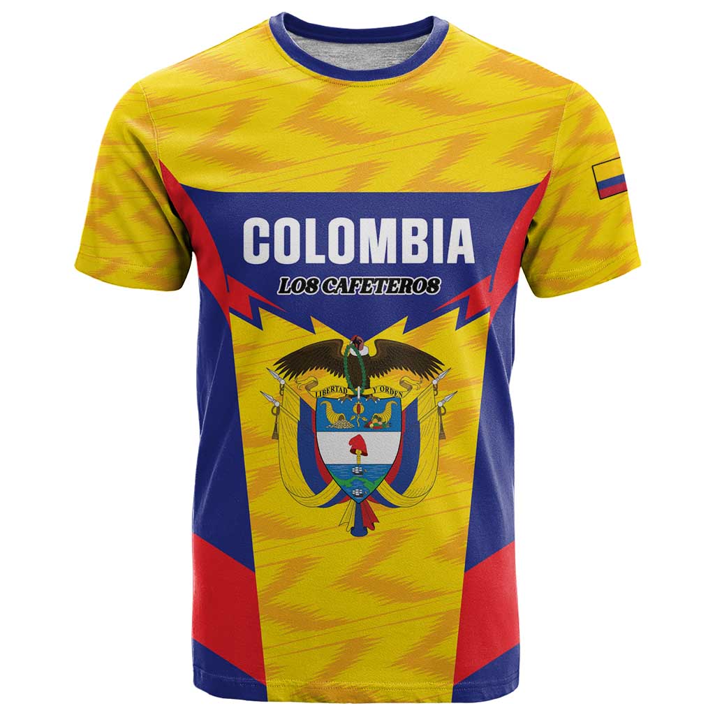 Custom Football Colombia T Shirt Los Cafeteros Go Champions