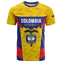 Custom Football Colombia T Shirt Los Cafeteros Go Champions