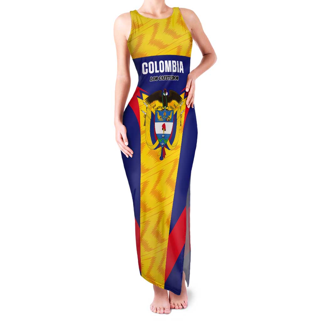 Custom Football Colombia Tank Maxi Dress Los Cafeteros Go Champions