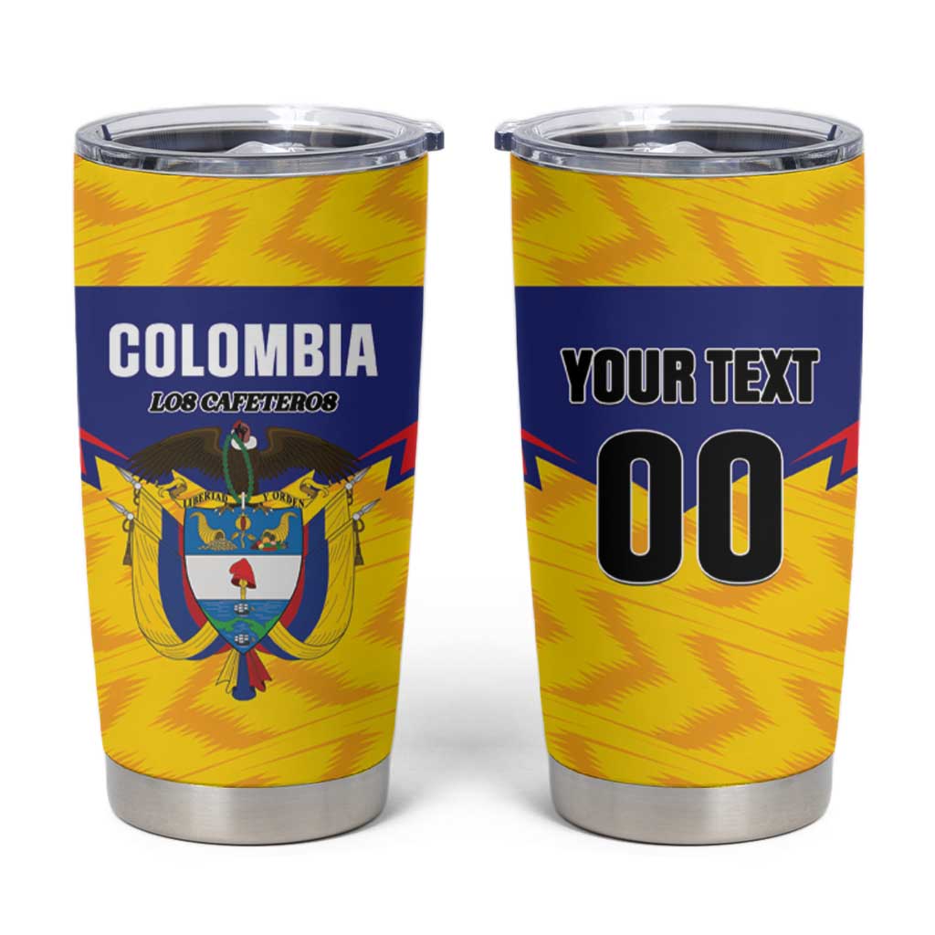 Custom Football Colombia Tumbler Cup Los Cafeteros Go Champions