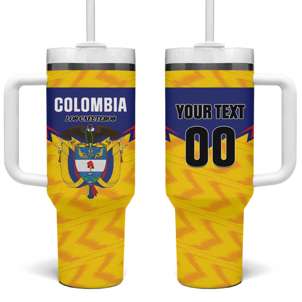 Custom Football Colombia Tumbler With Handle Los Cafeteros Go Champions
