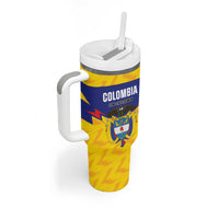 Custom Football Colombia Tumbler With Handle Los Cafeteros Go Champions