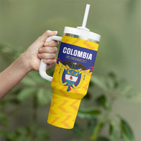 Custom Football Colombia Tumbler With Handle Los Cafeteros Go Champions