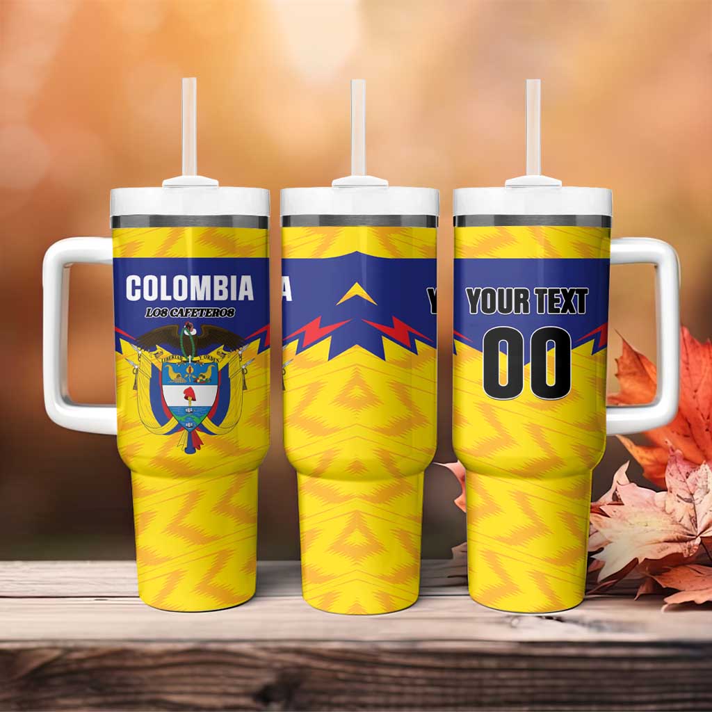 Custom Football Colombia Tumbler With Handle Los Cafeteros Go Champions