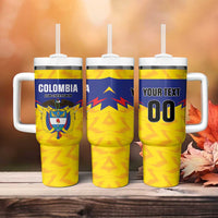 Custom Football Colombia Tumbler With Handle Los Cafeteros Go Champions
