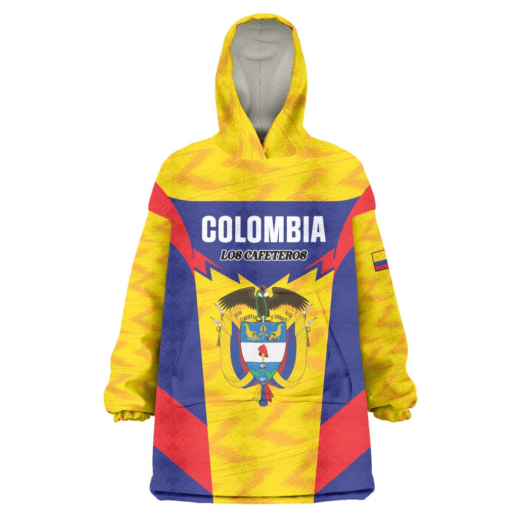 Custom Football Colombia Wearable Blanket Hoodie Los Cafeteros Go Champions