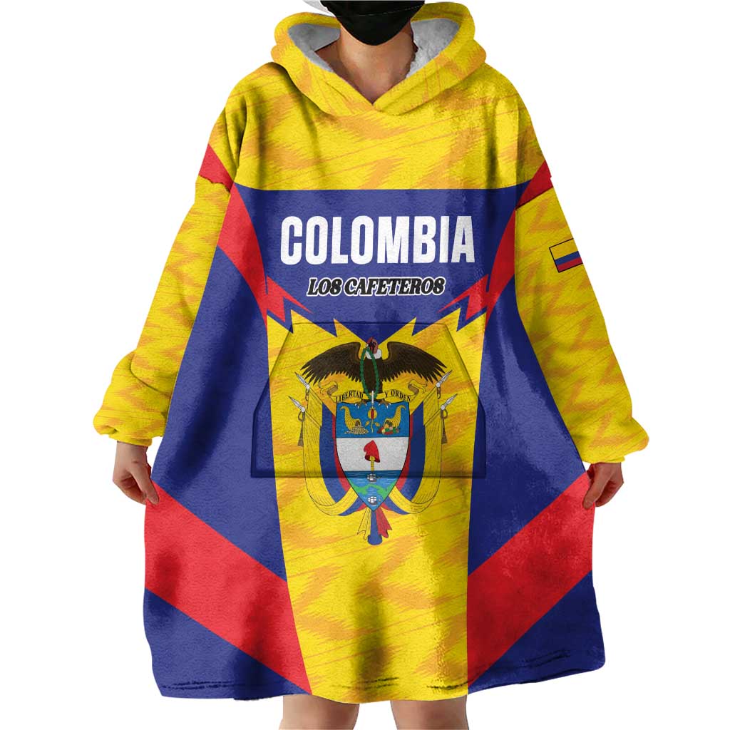 Custom Football Colombia Wearable Blanket Hoodie Los Cafeteros Go Champions