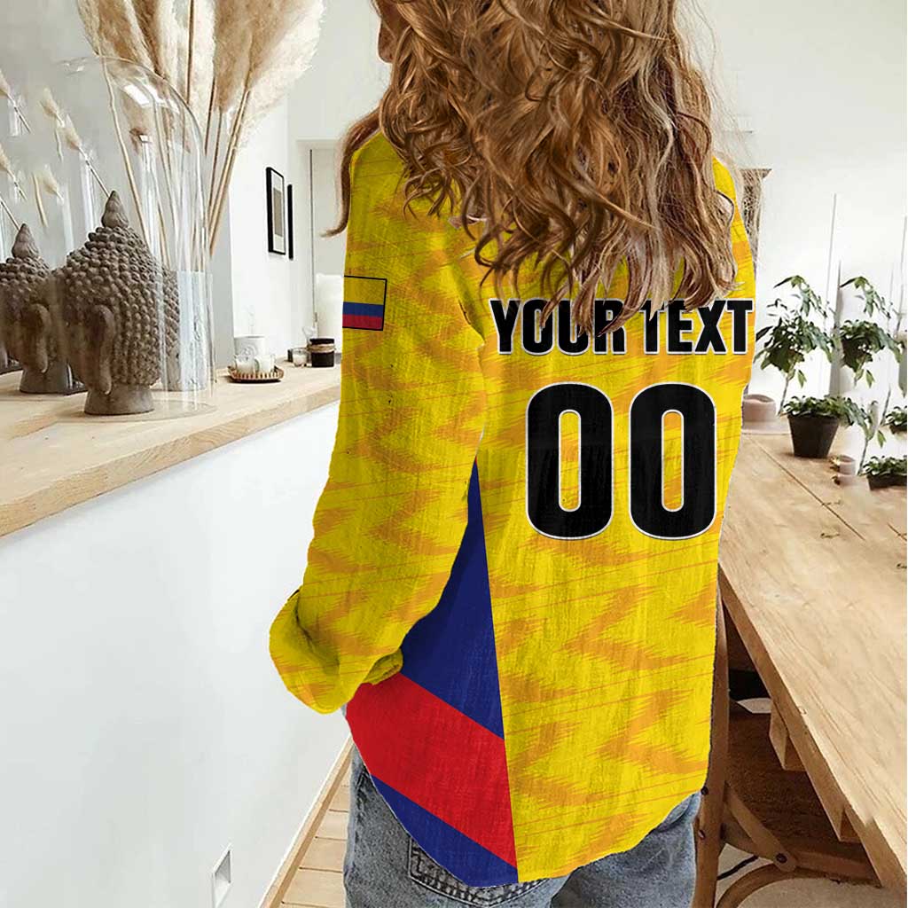 Custom Football Colombia Women Casual Shirt Los Cafeteros Go Champions