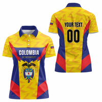 Custom Football Colombia Women Polo Shirt Los Cafeteros Go Champions
