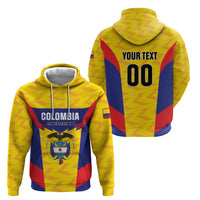 Custom Football Colombia Zip Hoodie Los Cafeteros Go Champions