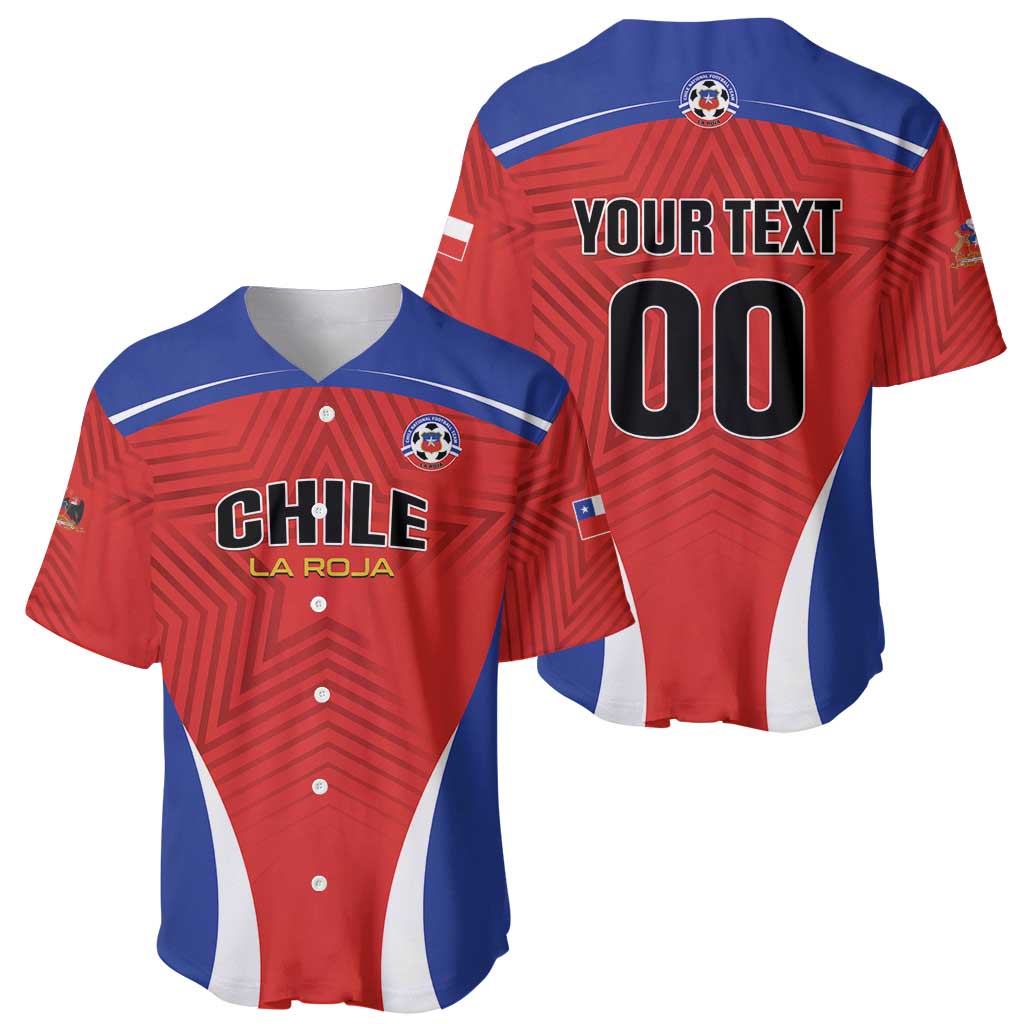 Custom Football Chile Football Baseball Jersey La Roja Go Champions