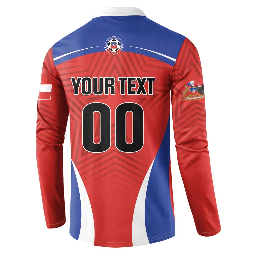 Custom Football Chile Football Button Sweatshirt La Roja Go Champions