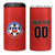 Custom Football Chile Football 4 in 1 Can Cooler Tumbler La Roja Go Champions