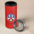 Custom Football Chile Football 4 in 1 Can Cooler Tumbler La Roja Go Champions