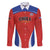 Custom Football Chile Football Family Matching Long Sleeve Bodycon Dress and Hawaiian Shirt La Roja Go Champions