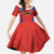Custom Football Chile Football Family Matching Off The Shoulder Long Sleeve Dress and Hawaiian Shirt La Roja Go Champions