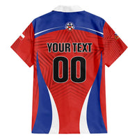 Custom Football Chile Football Family Matching Short Sleeve Bodycon Dress and Hawaiian Shirt La Roja Go Champions