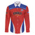 Custom Football Chile Football Family Matching Short Sleeve Bodycon Dress and Hawaiian Shirt La Roja Go Champions