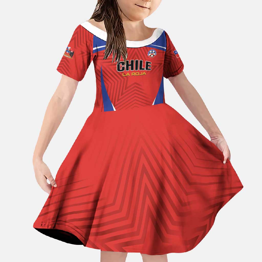 Custom Football Chile Football Family Matching Summer Maxi Dress and Hawaiian Shirt La Roja Go Champions