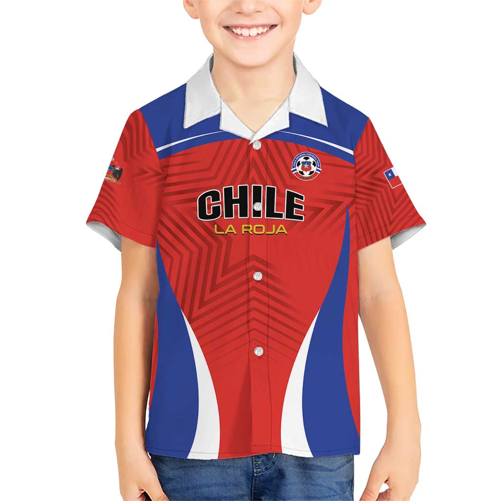 Custom Football Chile Football Kid Hawaiian Shirt La Roja Go Champions