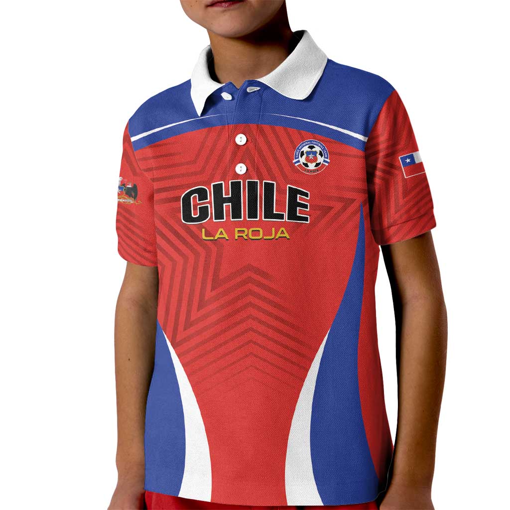 Custom Football Chile Football Kid Polo Shirt La Roja Go Champions
