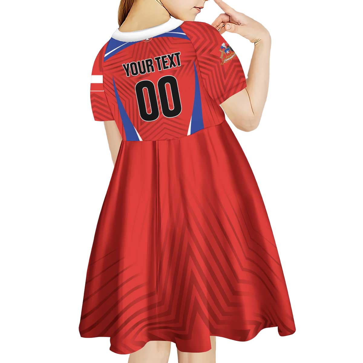 Custom Football Chile Football Kid Short Sleeve Dress La Roja Go Champions