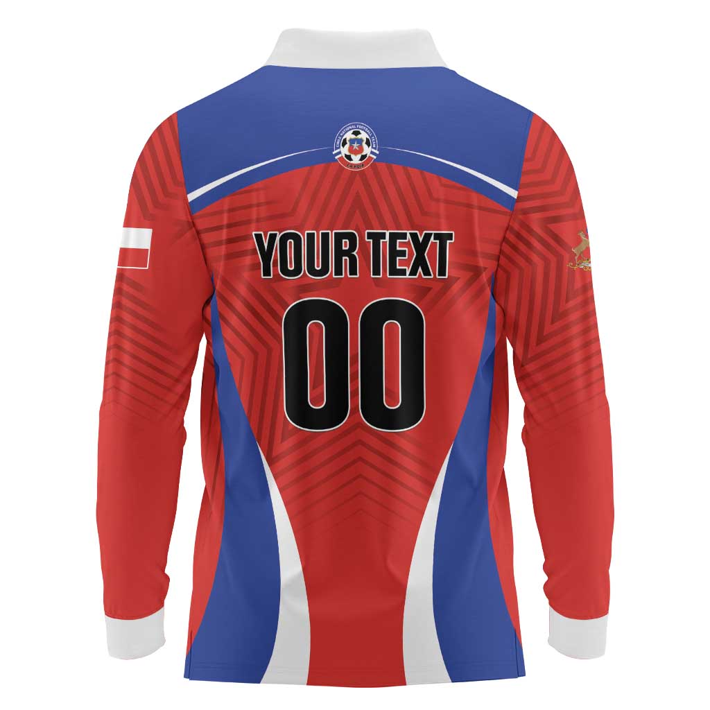 Custom Football Chile Football Long Sleeve Polo Shirt La Roja Go Champions