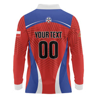 Custom Football Chile Football Long Sleeve Polo Shirt La Roja Go Champions