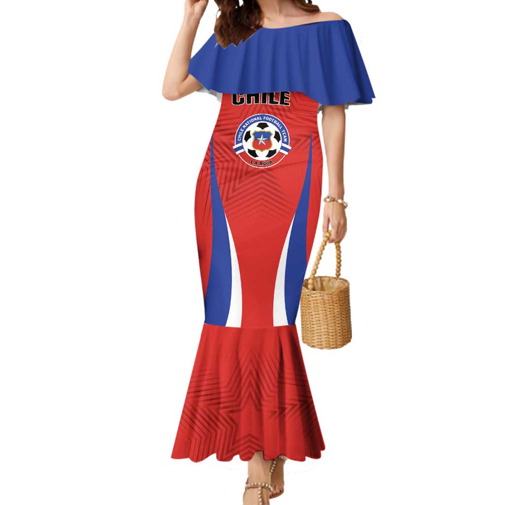 Custom Football Chile Football Mermaid Dress La Roja Go Champions