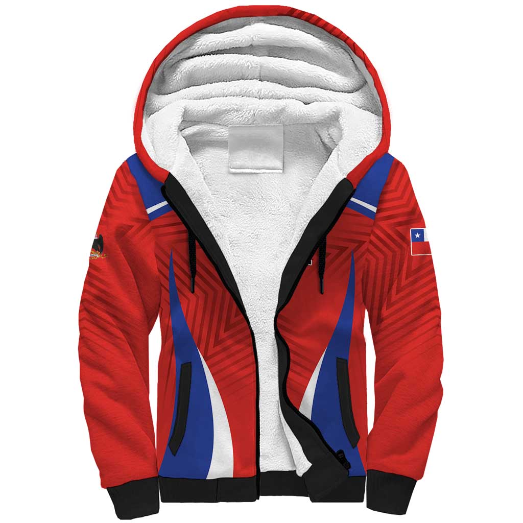 Custom Football Chile Football Sherpa Hoodie La Roja Go Champions