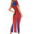 Custom Football Chile Football Short Sleeve Bodycon Dress La Roja Go Champions